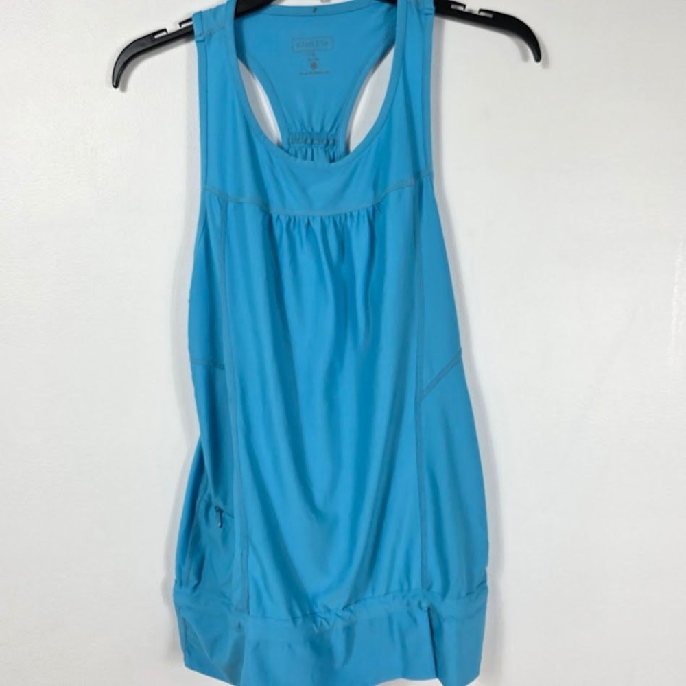 Athleta Blue Racerback Tank Top Athletic Workout Gym Fitness Size Small